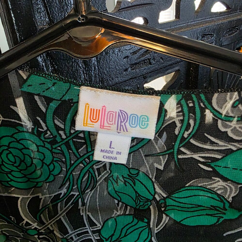 Lularoe Gorgeous green and black M